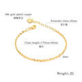 18k gold plated jewelry high quality bracelet women copper material type thin chain bracelet cheap